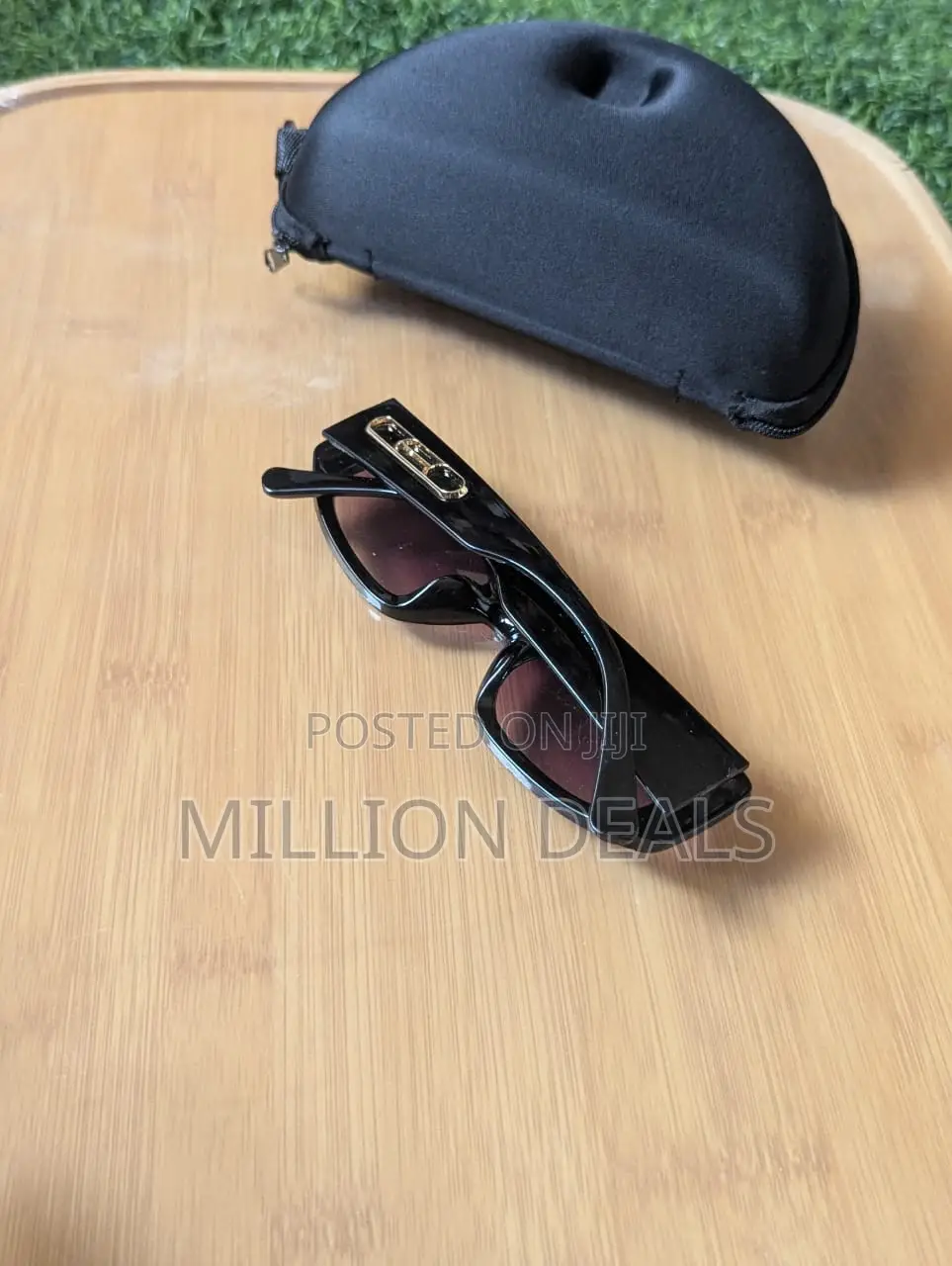 Luxury Rectangular Stylish Black Men's Sunglasses
