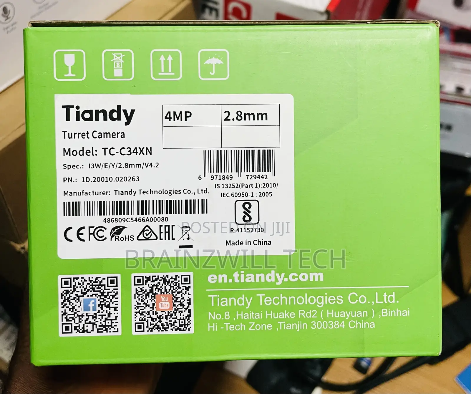 Tiandy Tc-C34xn | 4mp Ip Color Maker Turret Camera