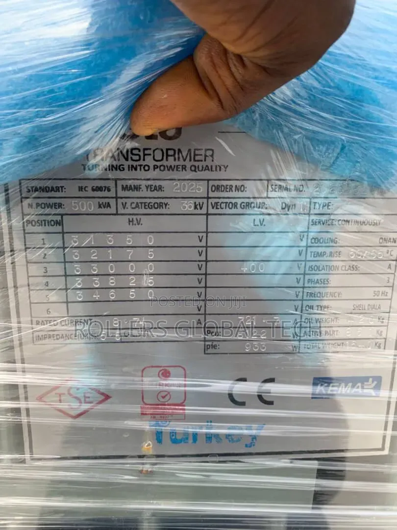 500kva 33kv Beta High Grade Turkey Transformer 100% Copper