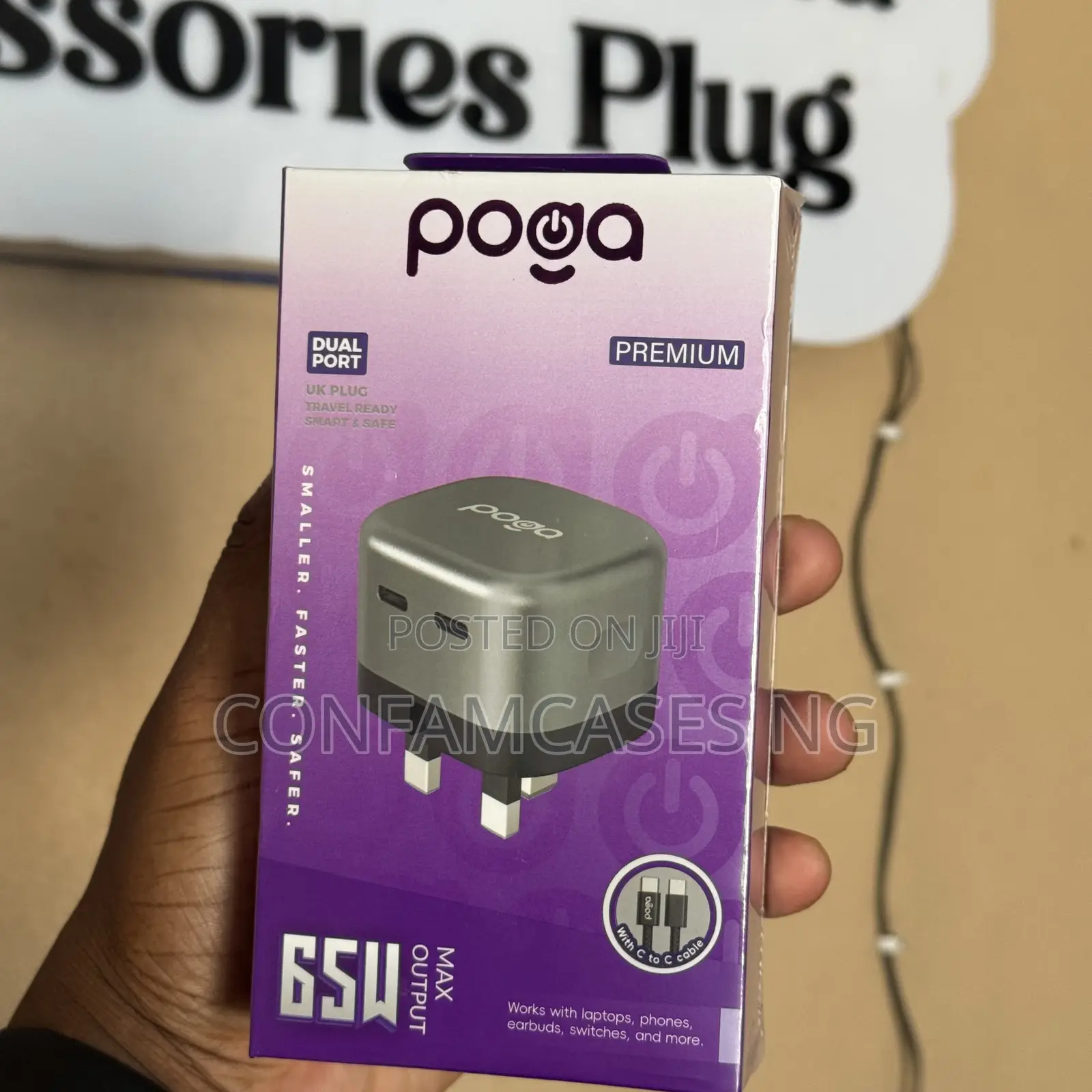Poga 65w Dual Type C Port Super Fast Charger