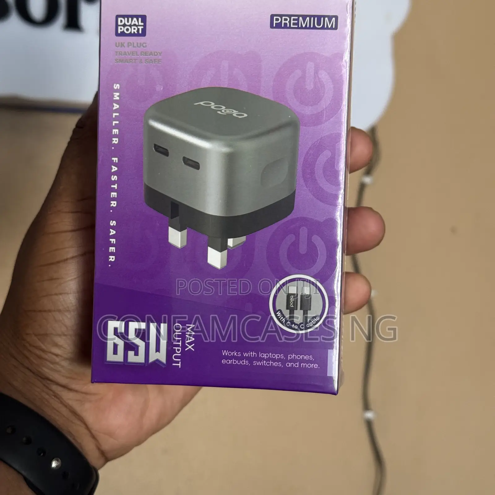 Poga 65w Dual Type C Port Super Fast Charger