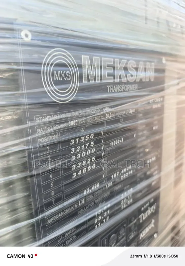 3000KVA 33kv/11kv Meksan HighGrade Electric Transformer 100% Copper