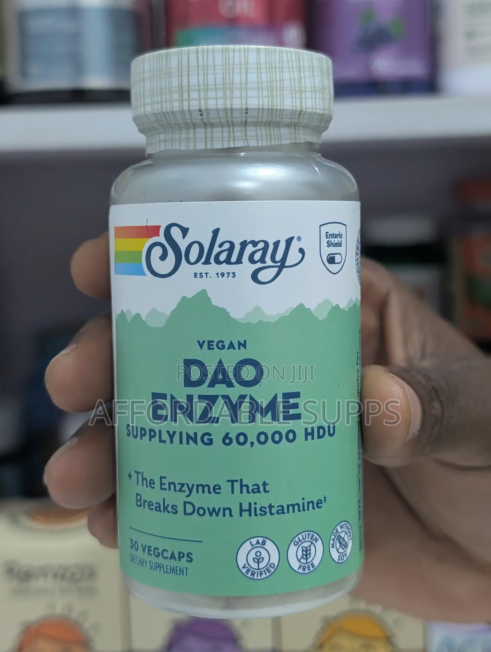 Solaray DAO Enzyme 60,000 HDU – Histamine Digest, 30 Capsules