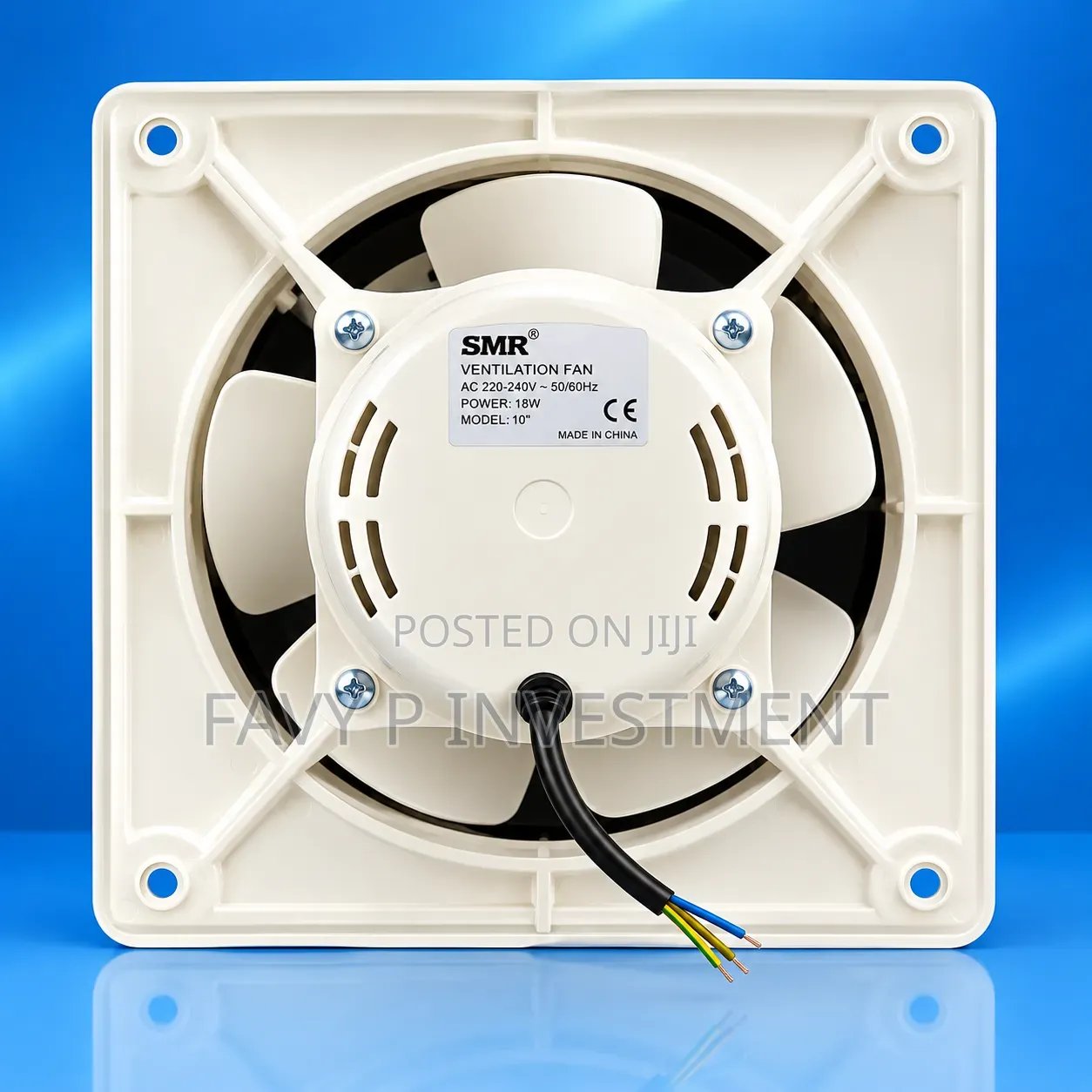 Futina Industrial Ventilation Fan - 8 Inch Vent Fan Iron Exhaust Fan