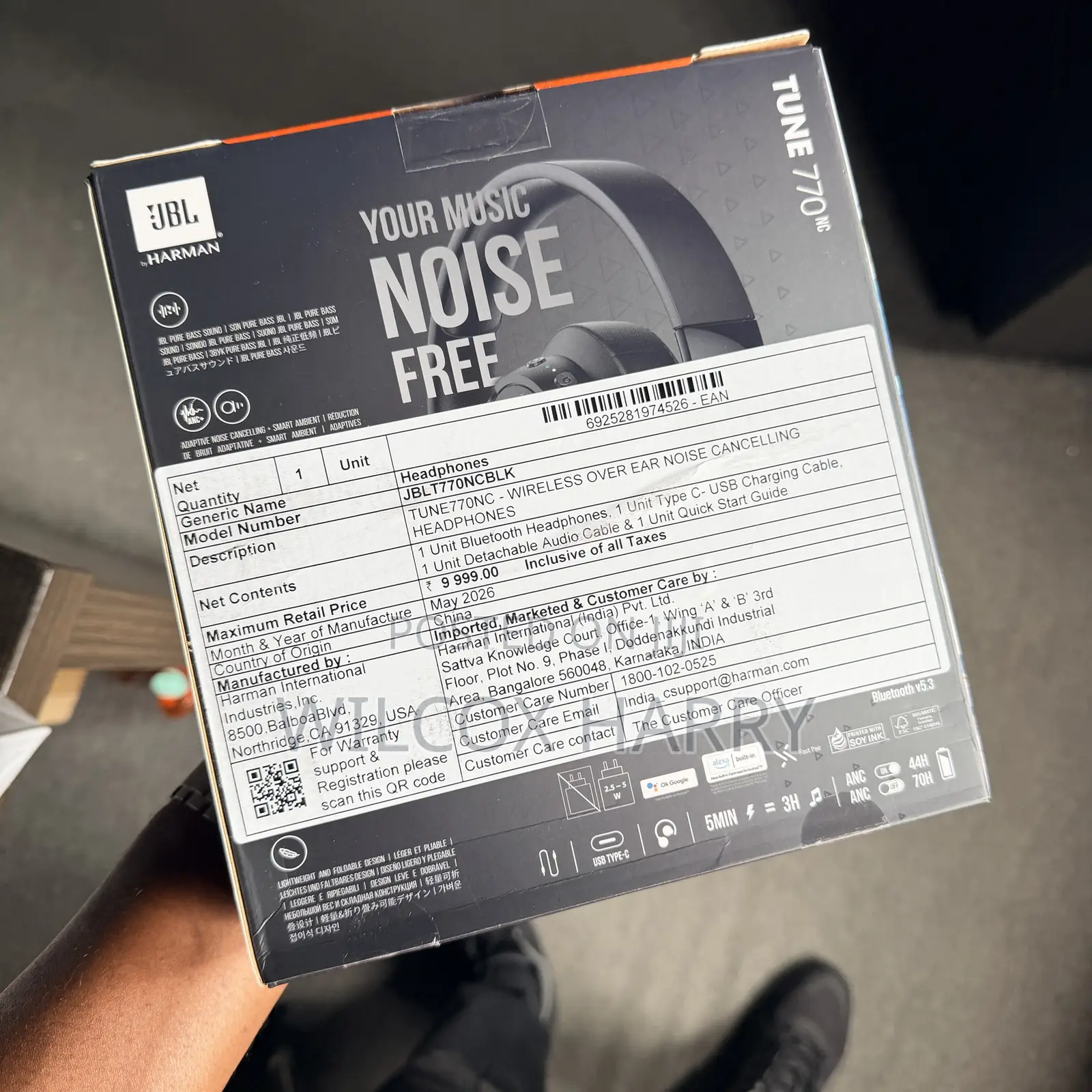 JBL Tune 770NC | Adaptive Noise Cancelling Wireless Headphone