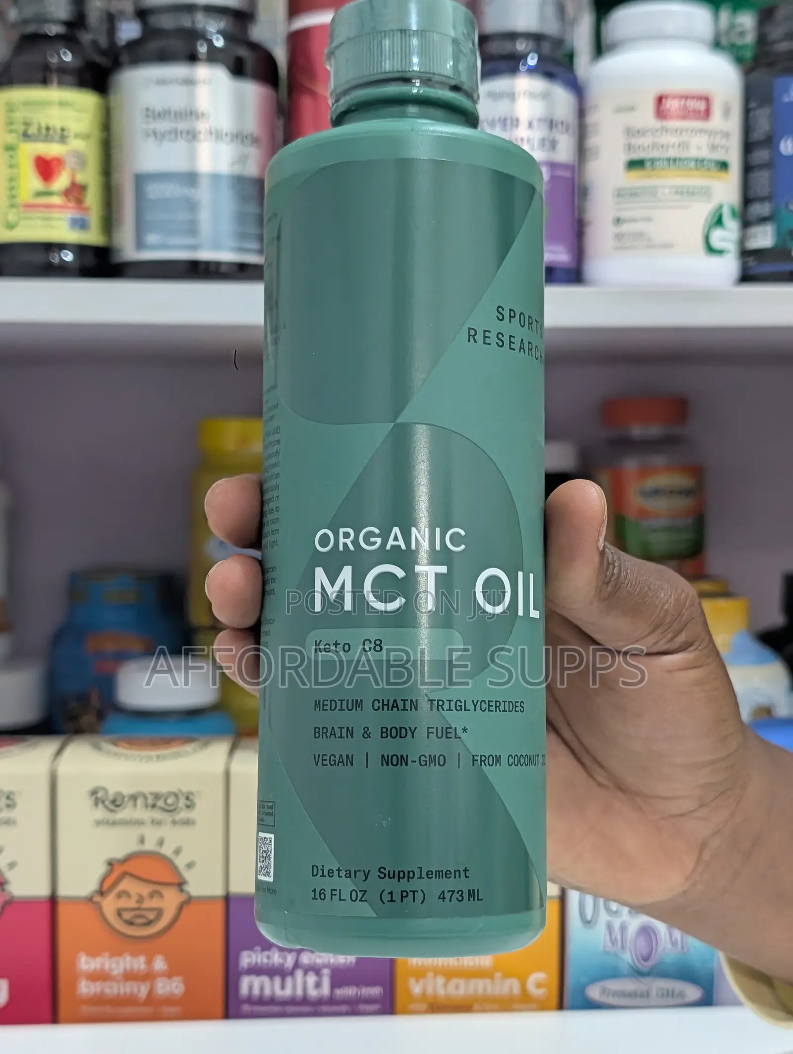 Sports Research Organic MCT Oil 473ml – Coconut Oil