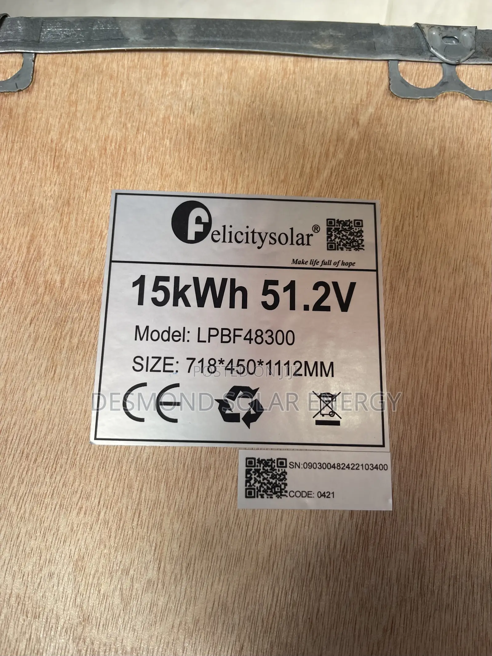 15kwh 51.2v Felicity Solar Lithium Batteries Available Now
