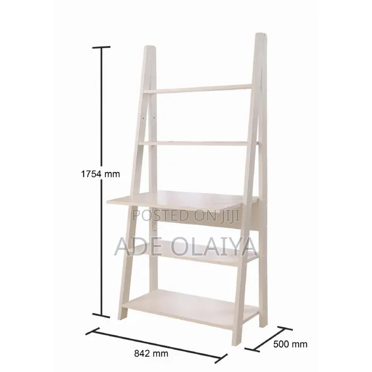 Riva TAD174 Ladder Bookcase - White