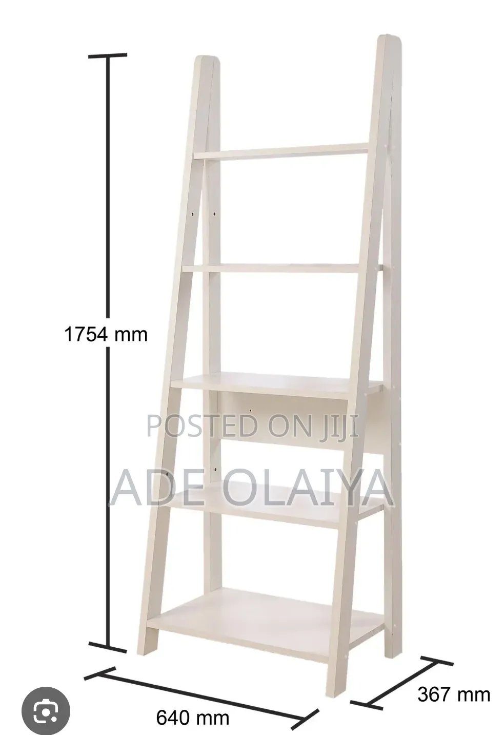 Riva TAD174 Ladder Bookcase - White