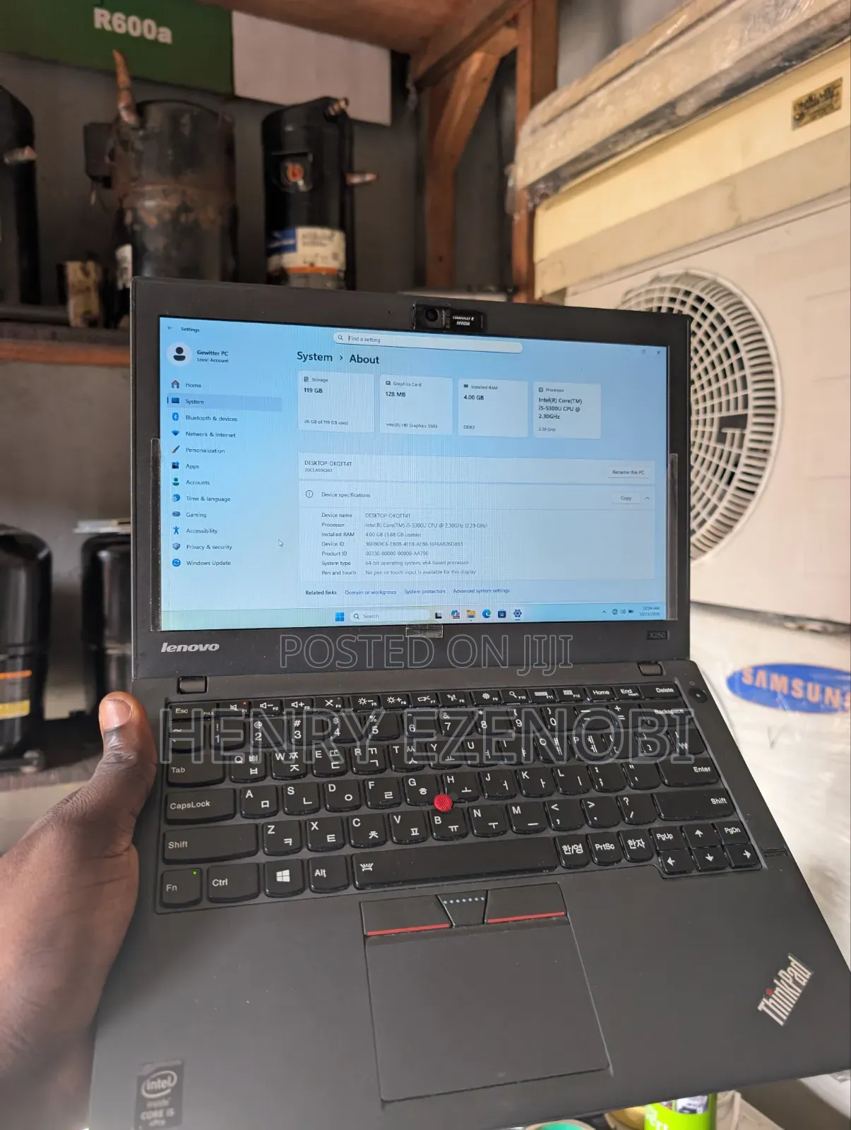 Laptop Lenovo ThinkPad X250 8GB Intel Core i5 SSD 128GB