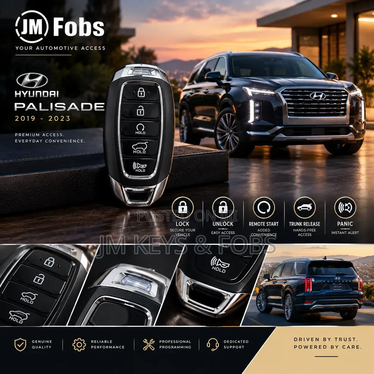 Replacement Lost Key for Hyundai Palisade