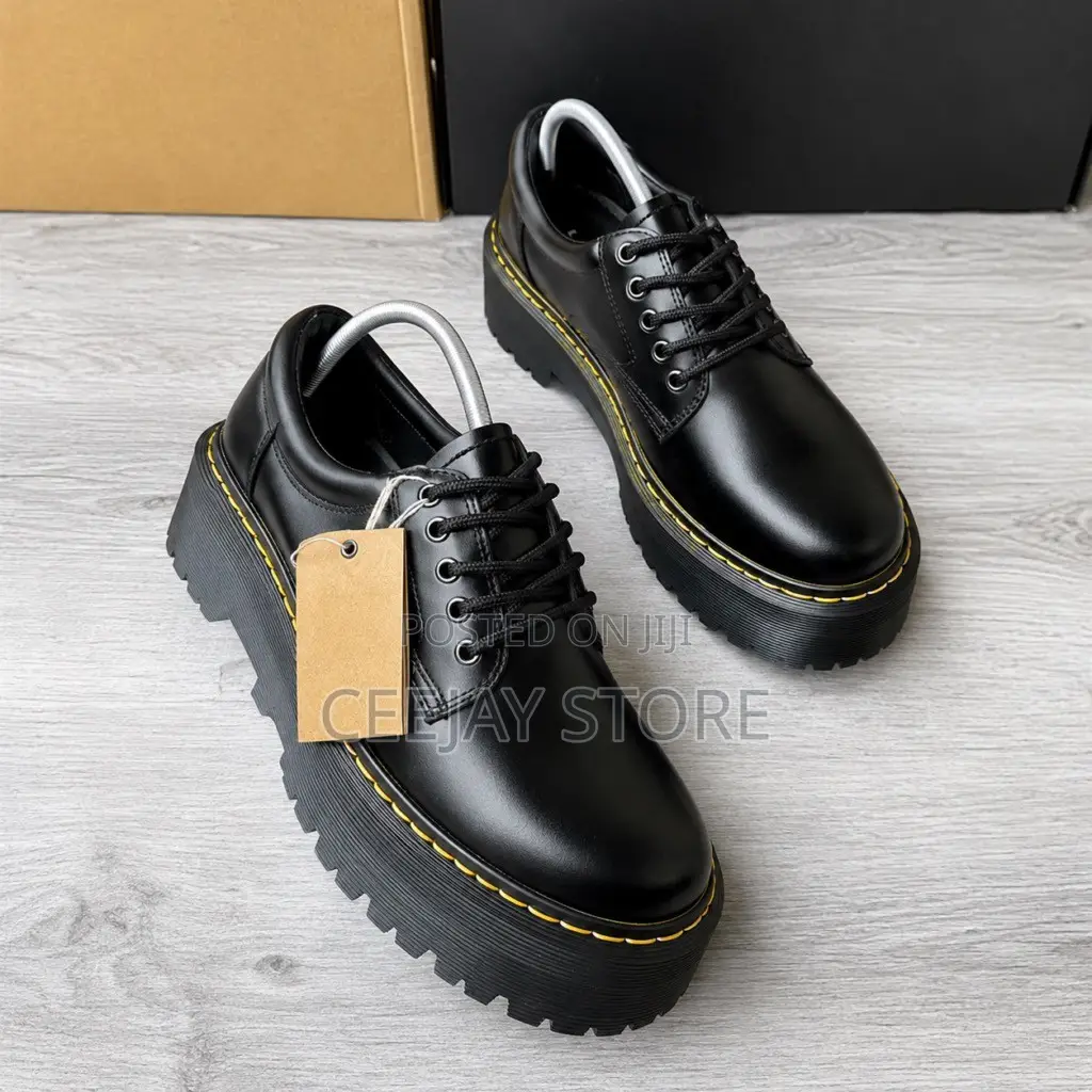 Dr. Martens 8053 Quad Smooth Leather Platform Shoes