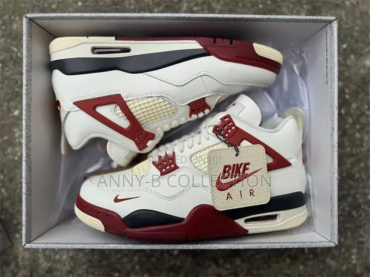 White X Red Nike Air Bike Sneakers