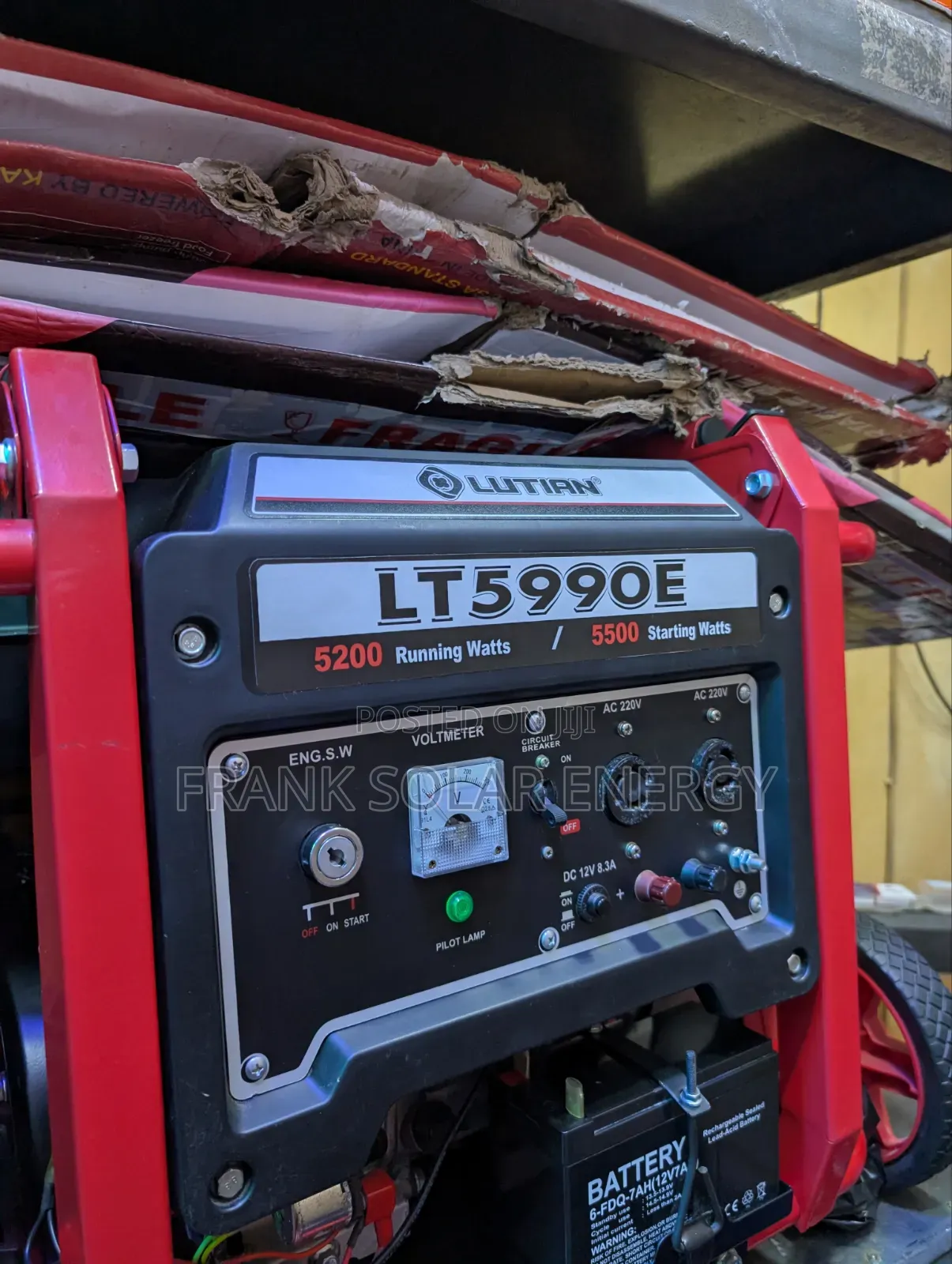 Brand New Lutian 5.5kva Generator % Copper Coil