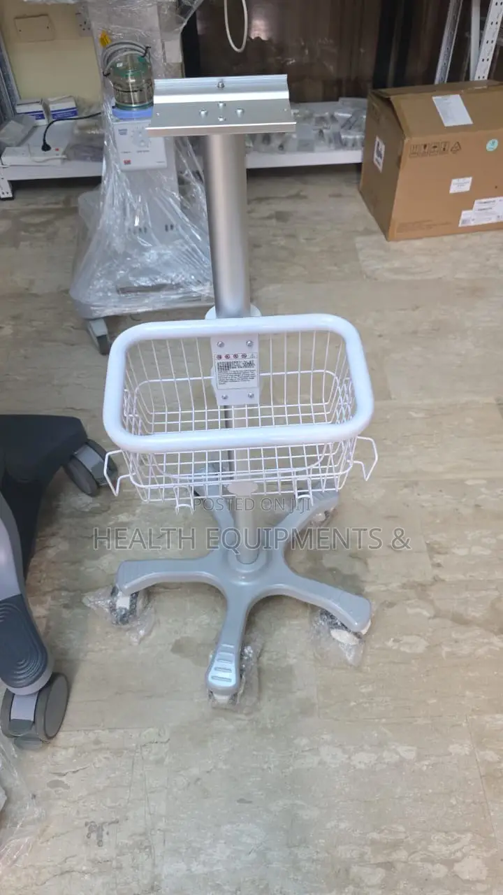 EDAN Patient Monitor Trolley – Mobile Stand With Basket