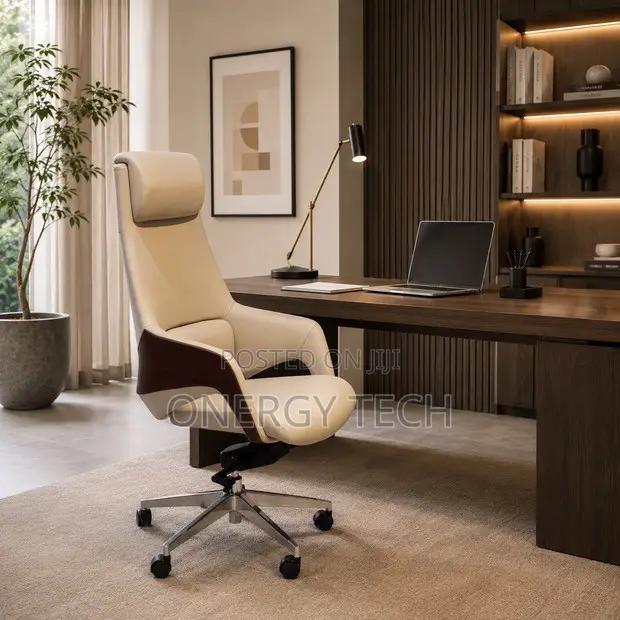 Ergonomic Luxury High-Back Executive Leather Office Chair