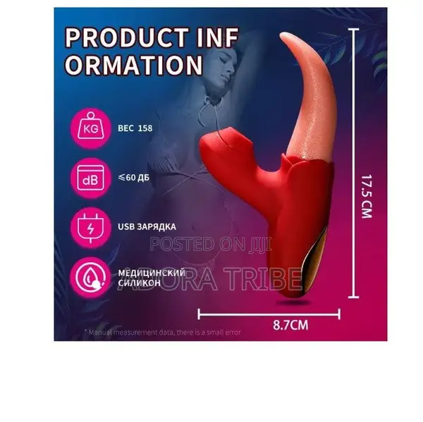 2 in 1 Lick & Suck Women Vibrator for Clitoral and G Spot Orgasm