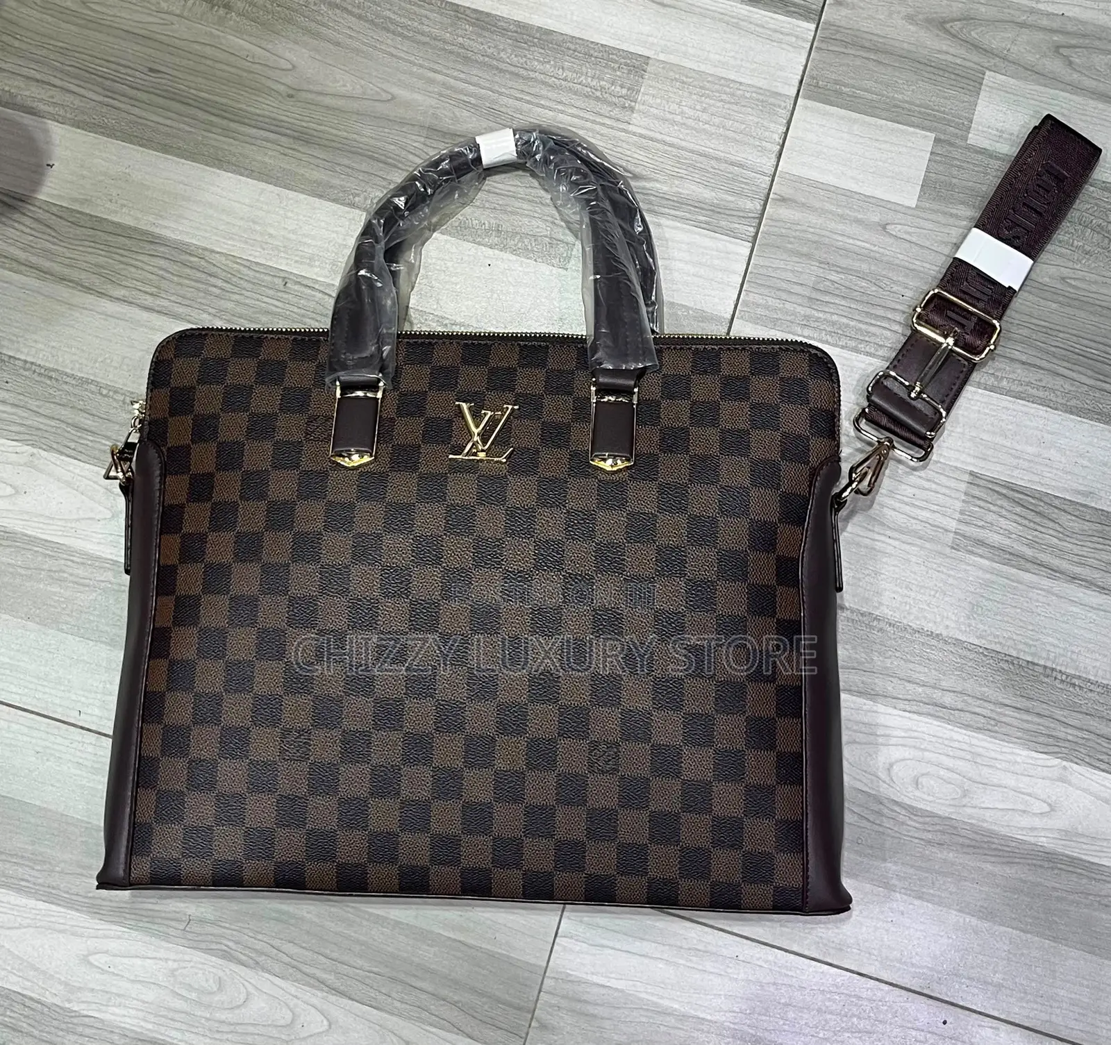 Louis Vuitton Quality Luxury Men Genuine Leather Laptop Bag