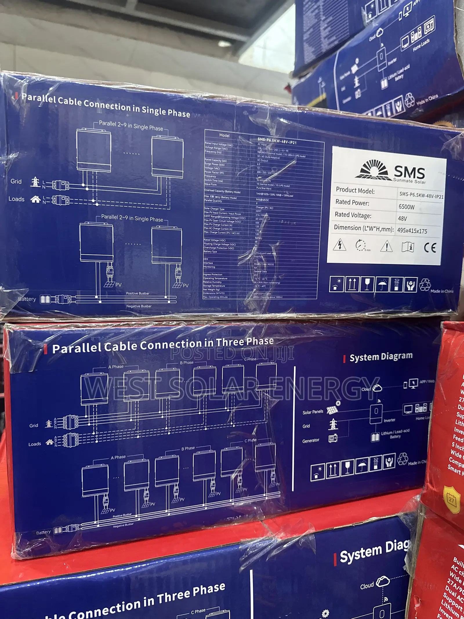 6.5Kva 48V SMS Hybrid Solar Inverter’s