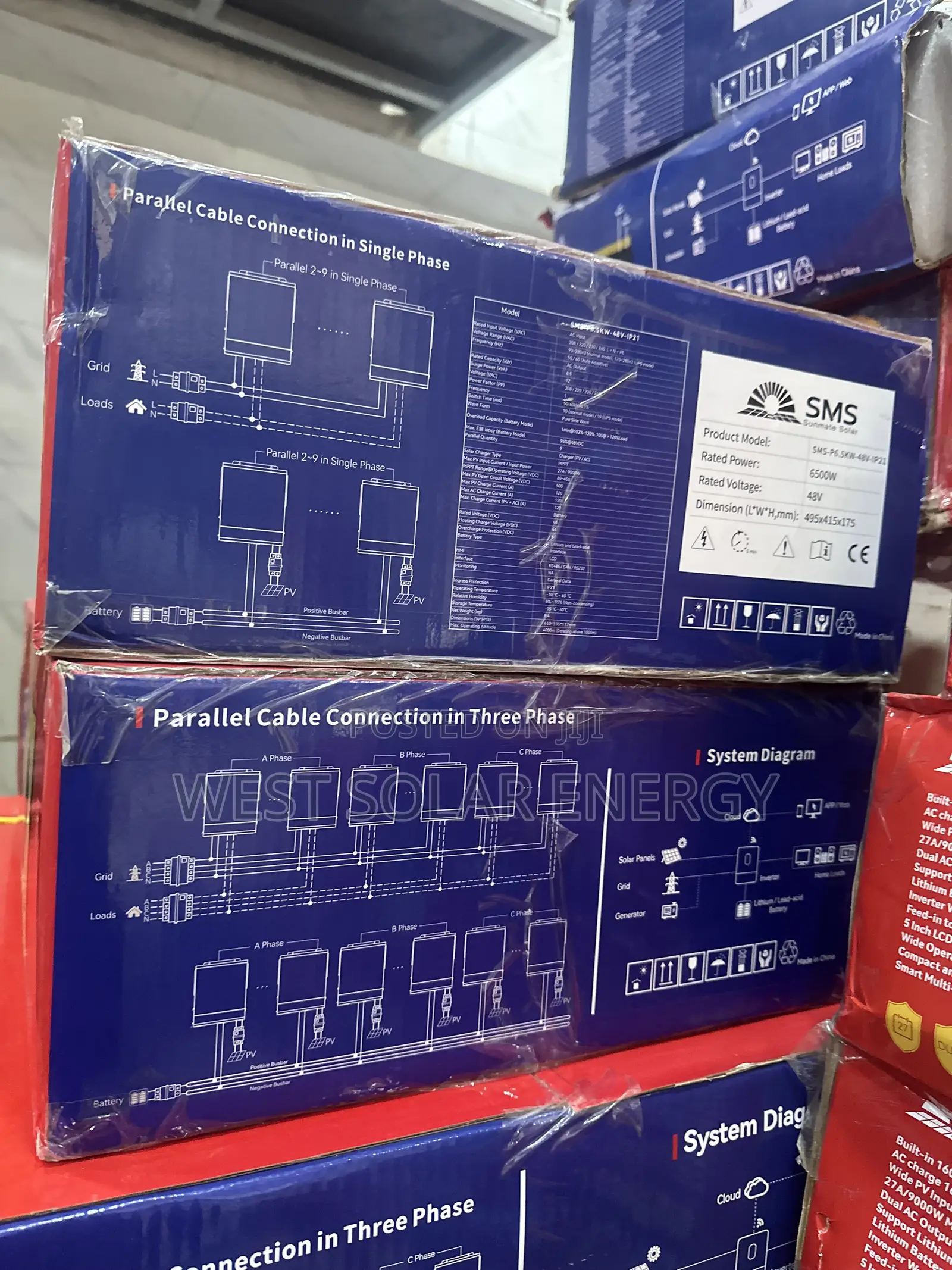 6.5Kva 48V SMS Paraell Hybrid Solar Inverter’s