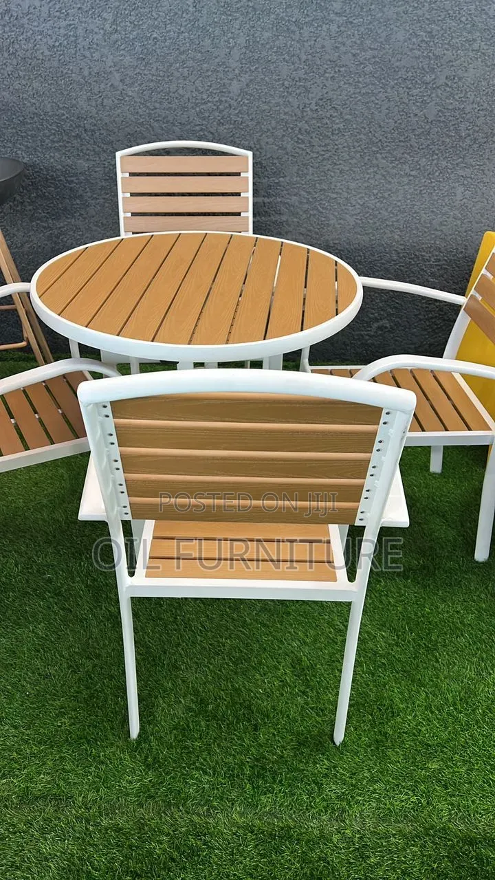 ​Modern Outdoor Garden Furniture, 4 Seater Dining Table and Chairs Set
