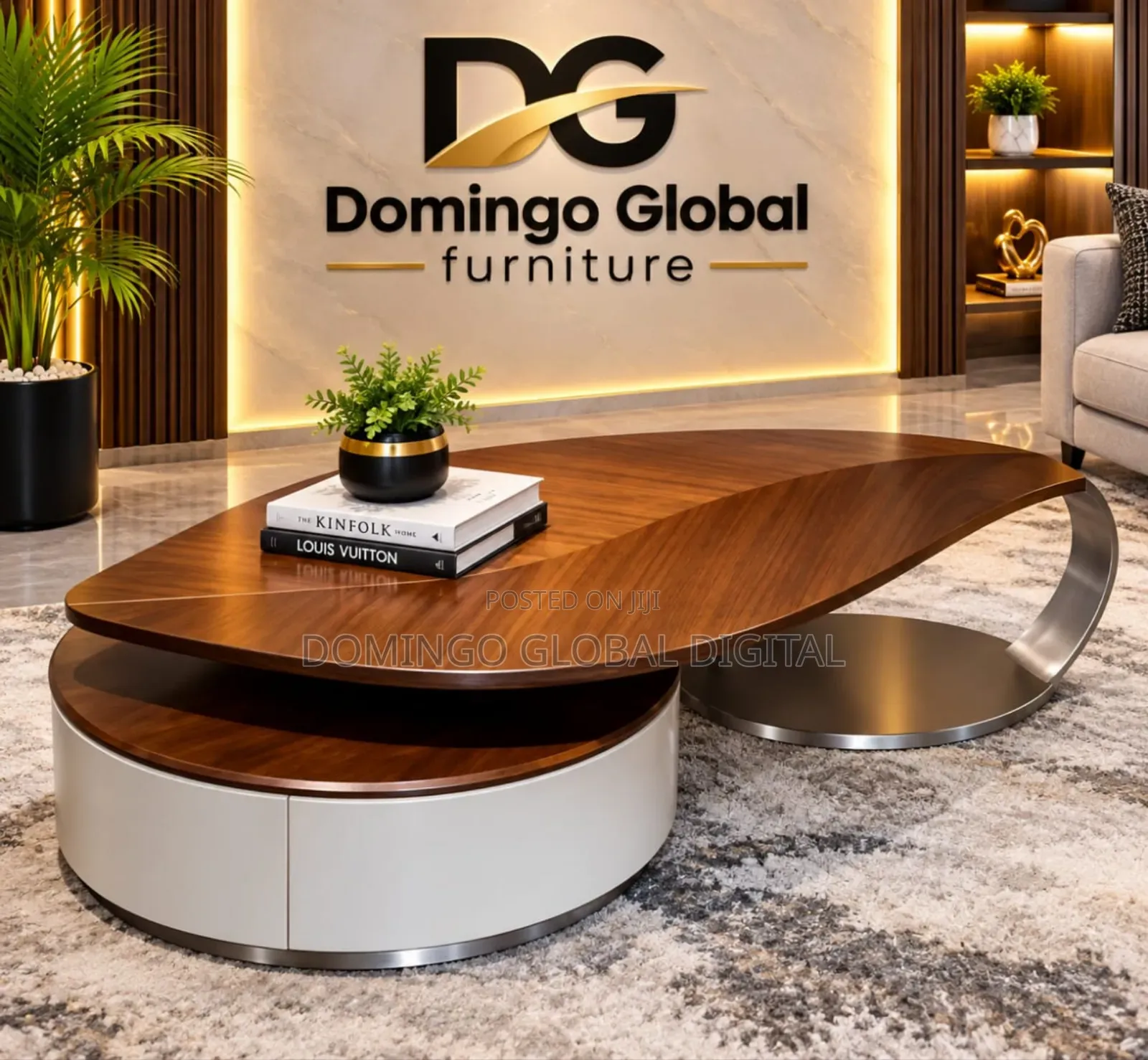 Luxury Morden Coffee Table With Leaf Shape