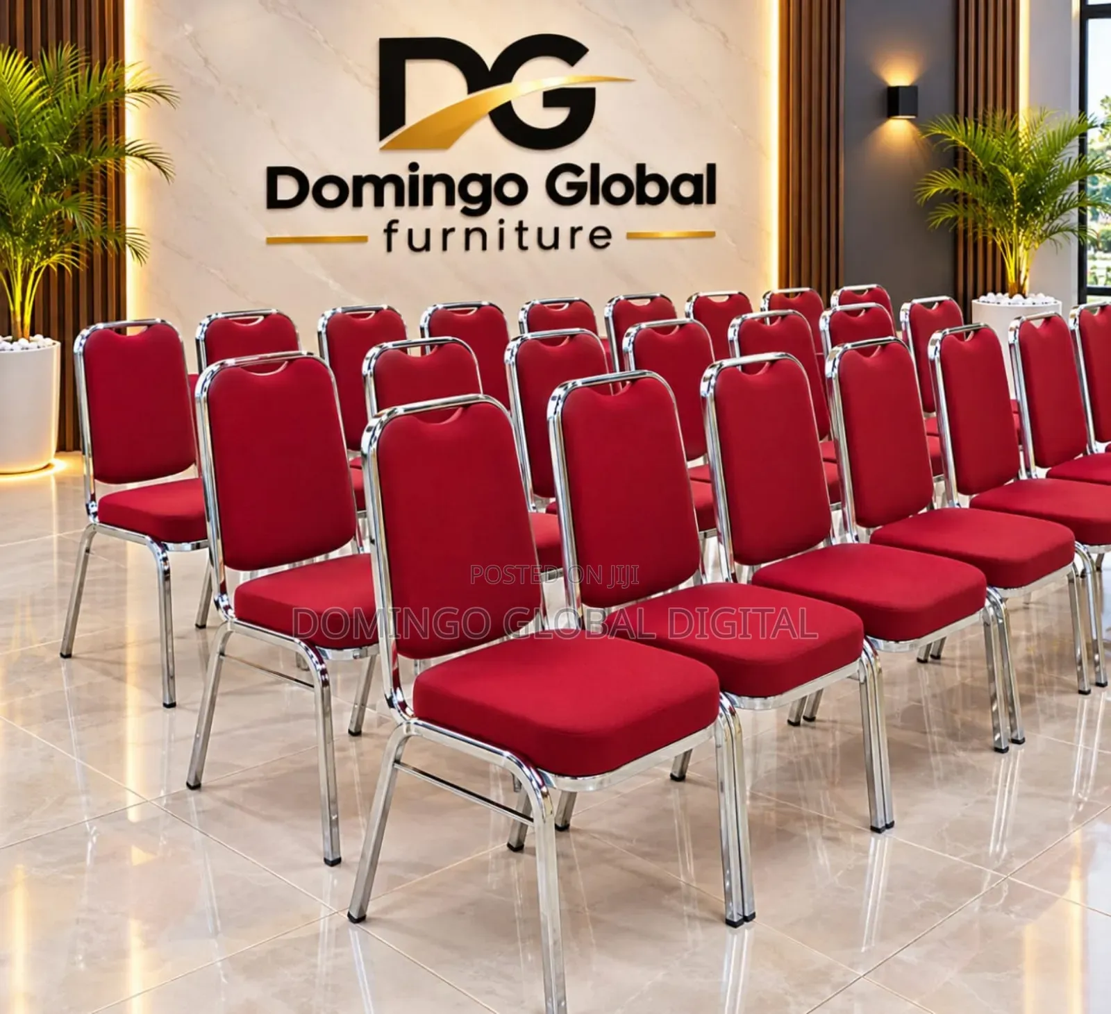 Red and Stainless Banquet Event /Church Chairs