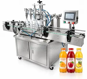 Automatic 4 Nozzle Liquid Filling Machine