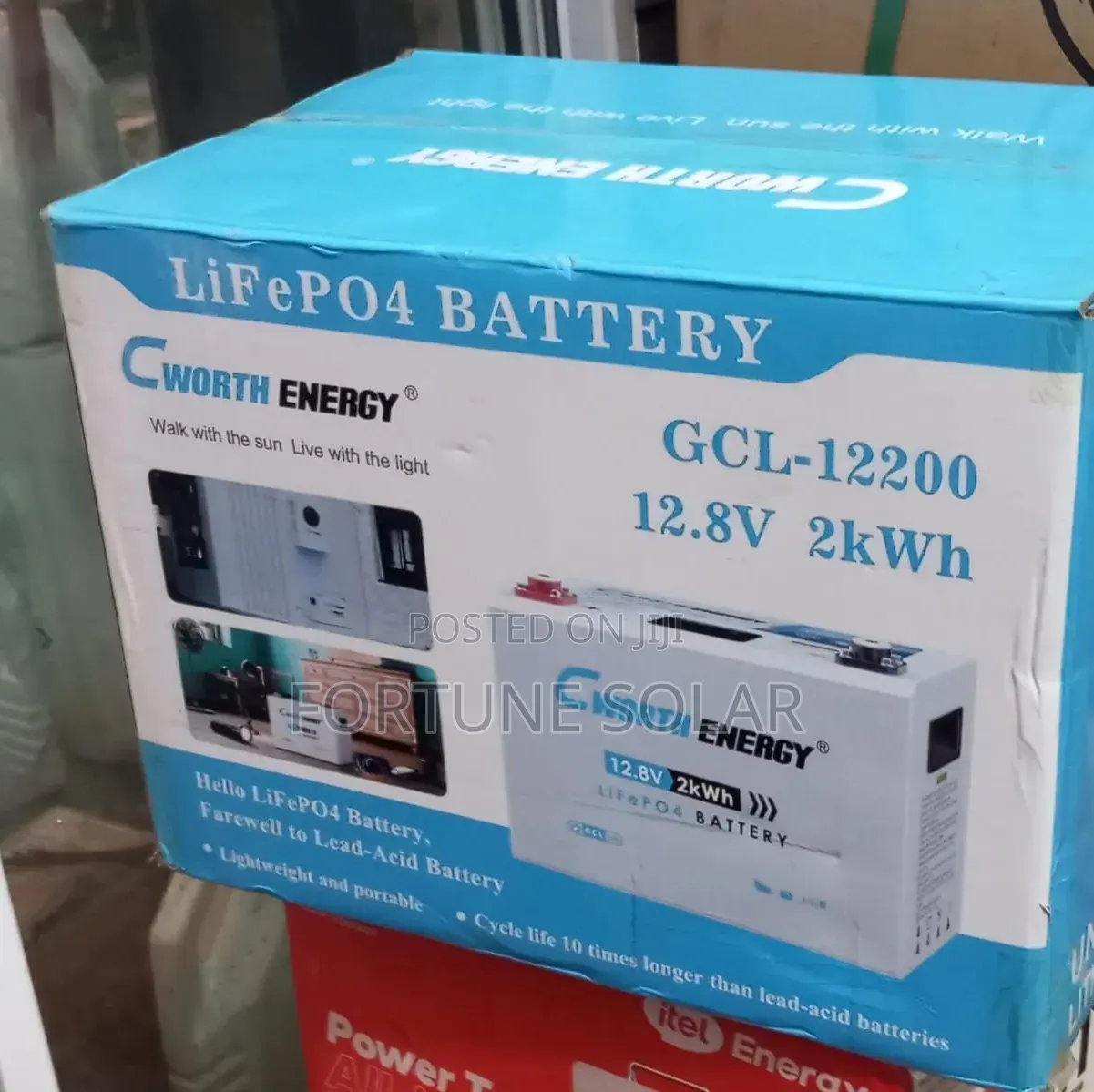 Cworth 2kwh 12v 200Ah Iron Lithium Battery With Digital Display