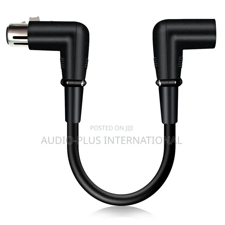 XLR Right Angle Male to Right Angel Female Cable. 2Meters