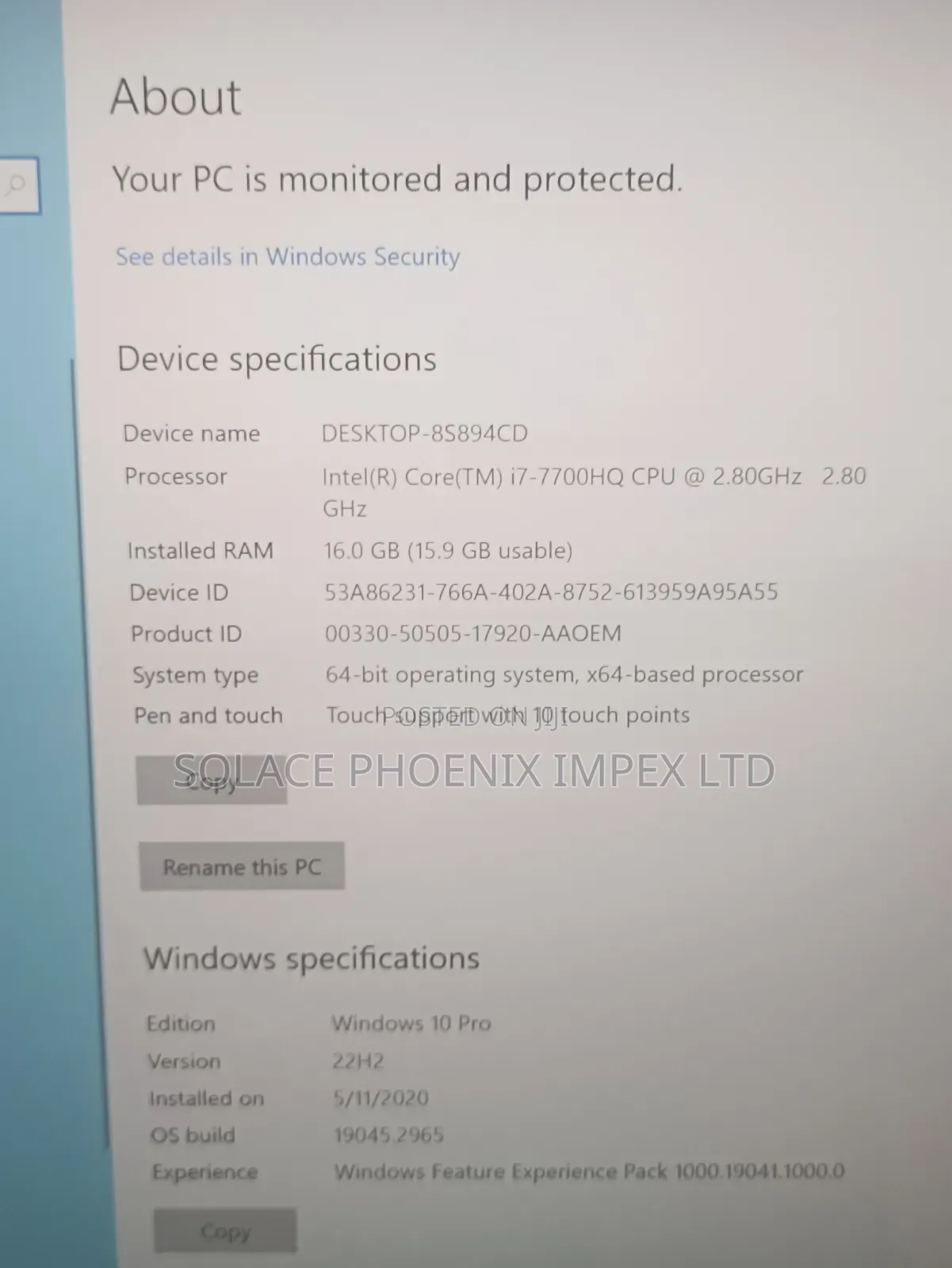 Laptop Dell XPS 15 (9560) 16GB Intel Core i7 SSD 512GB