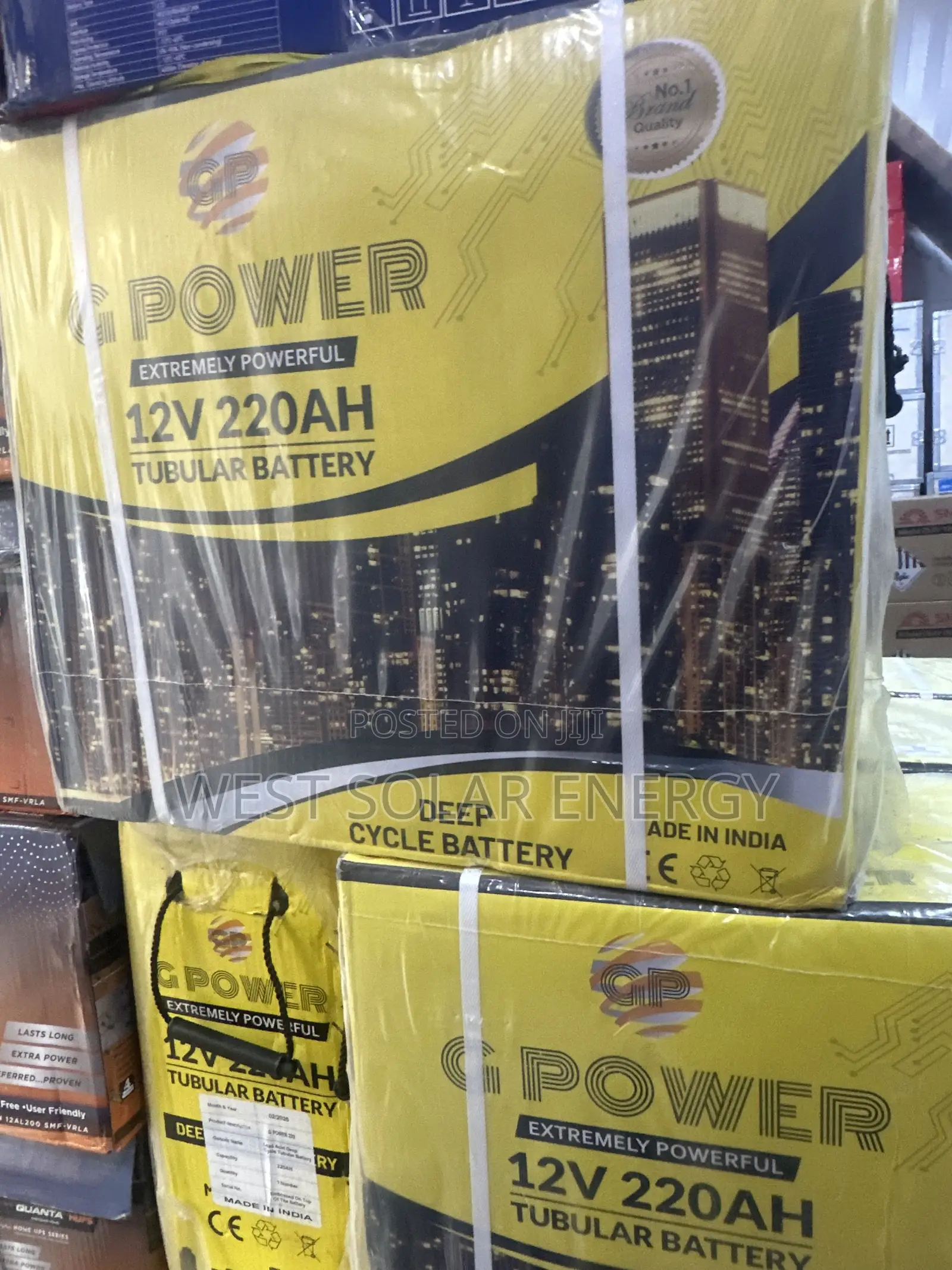 220Ah 12V G Power Tubular Solar Battery