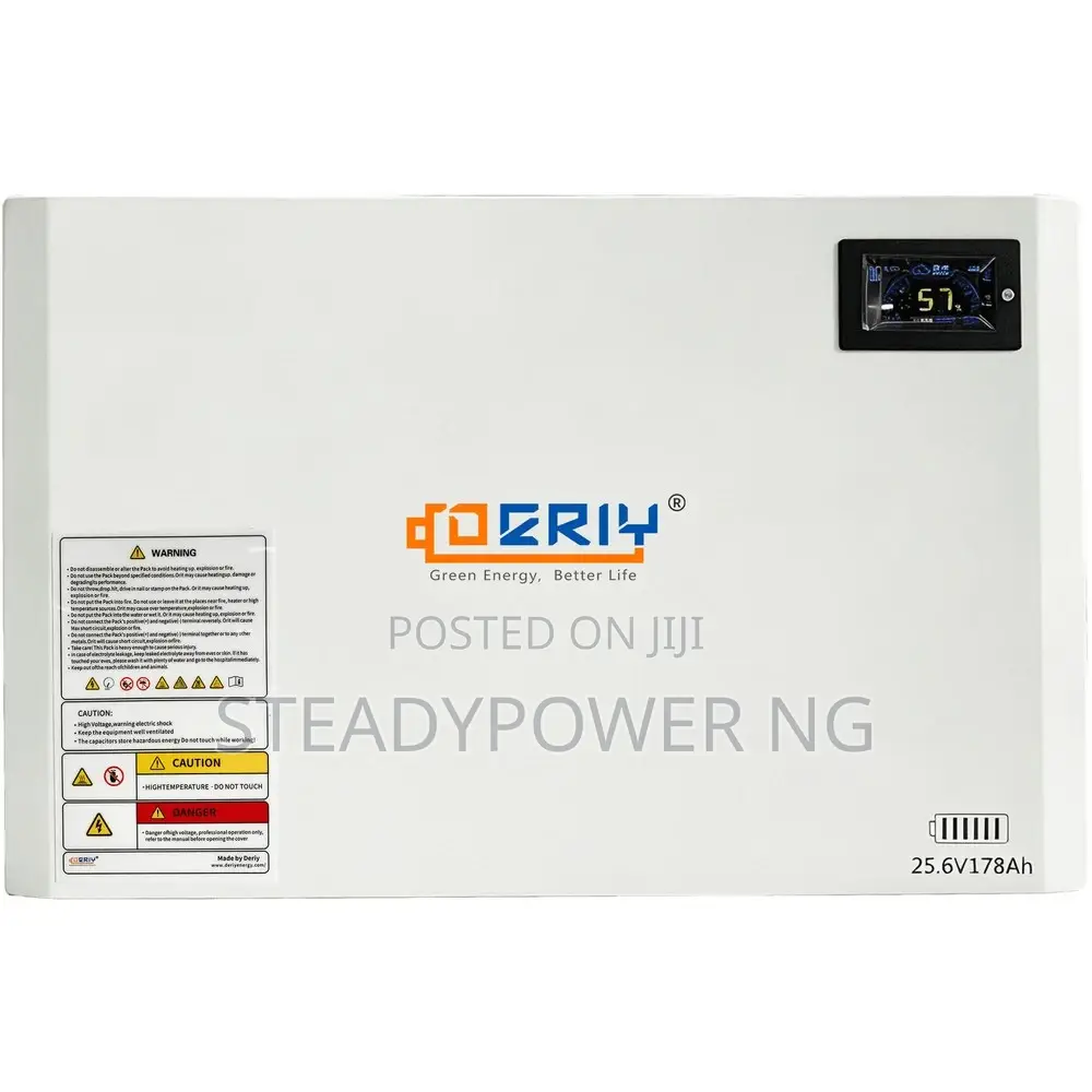 Deriy PowerWall 4.5kWh 25.6V LiFePO4 Wall-Mount Lithium Battery