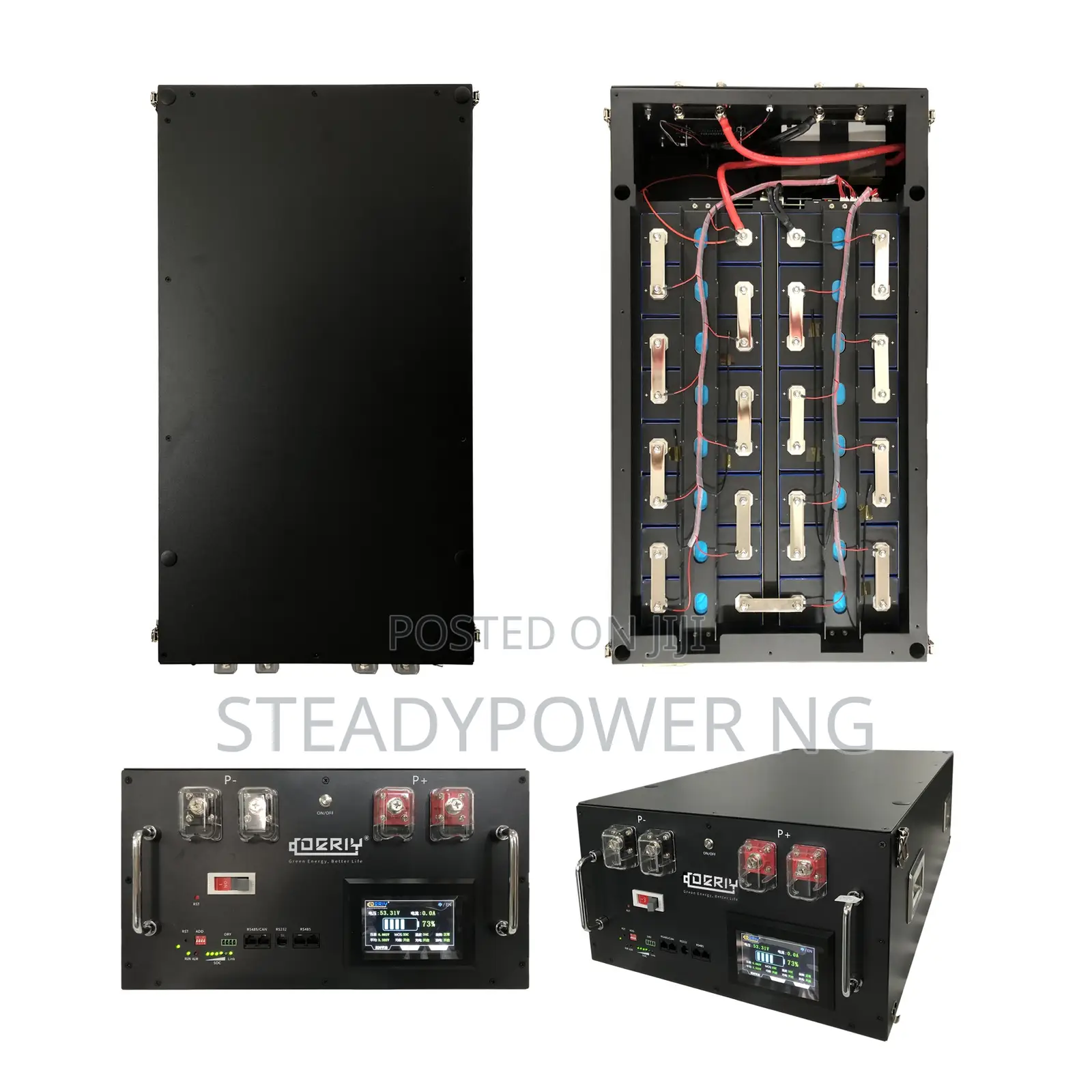 Deriy PowerStack 14.3kWh Lishen 51.2V LiFePO4 Lithium Battery