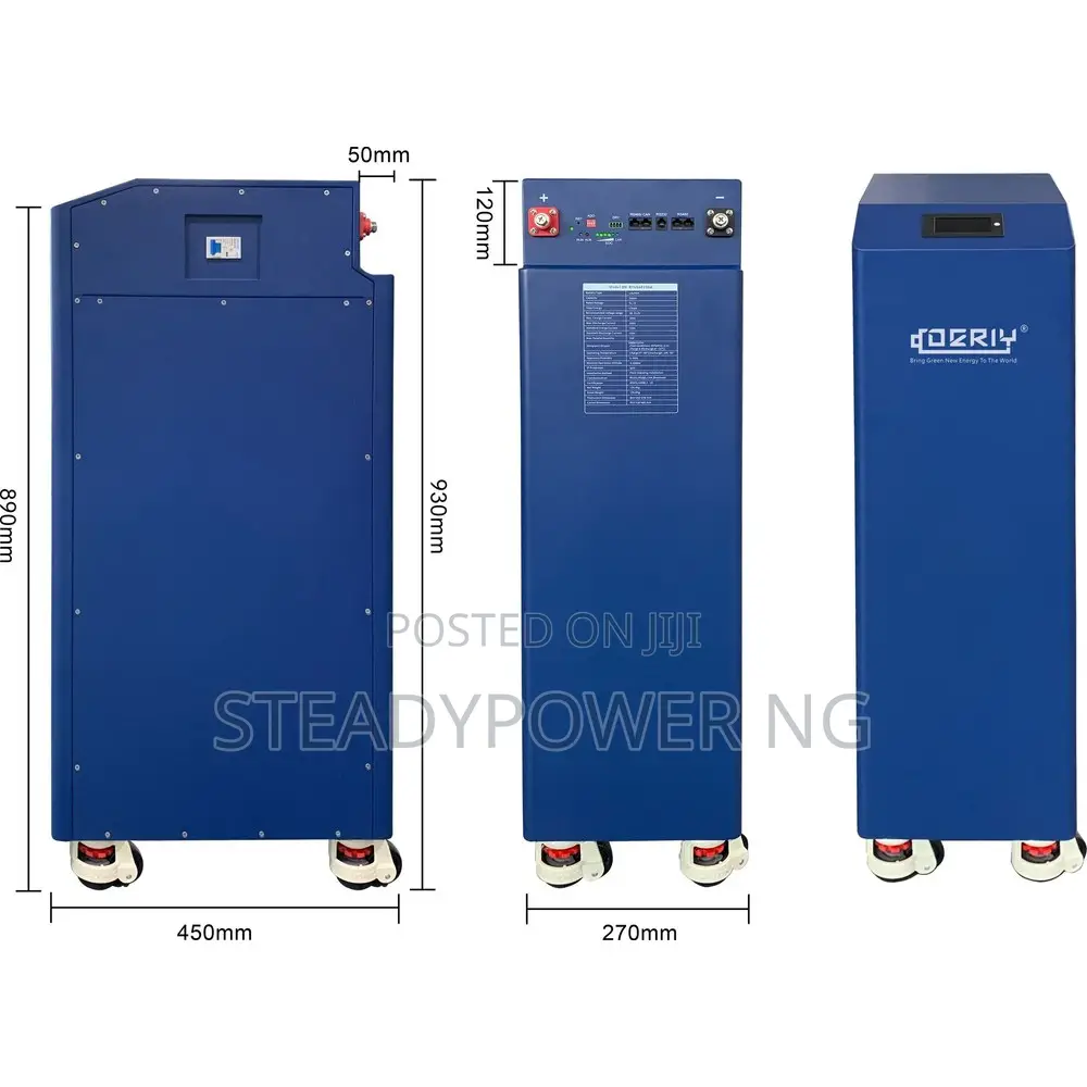 Deriy PowerNexus 16kWh 51.2V LiFePO4 Lithium Battery