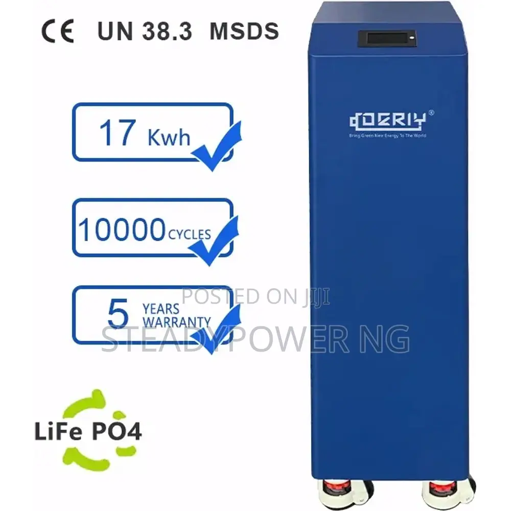Deriy PowerNexus 16kWh 51.2V LiFePO4 Lithium Battery