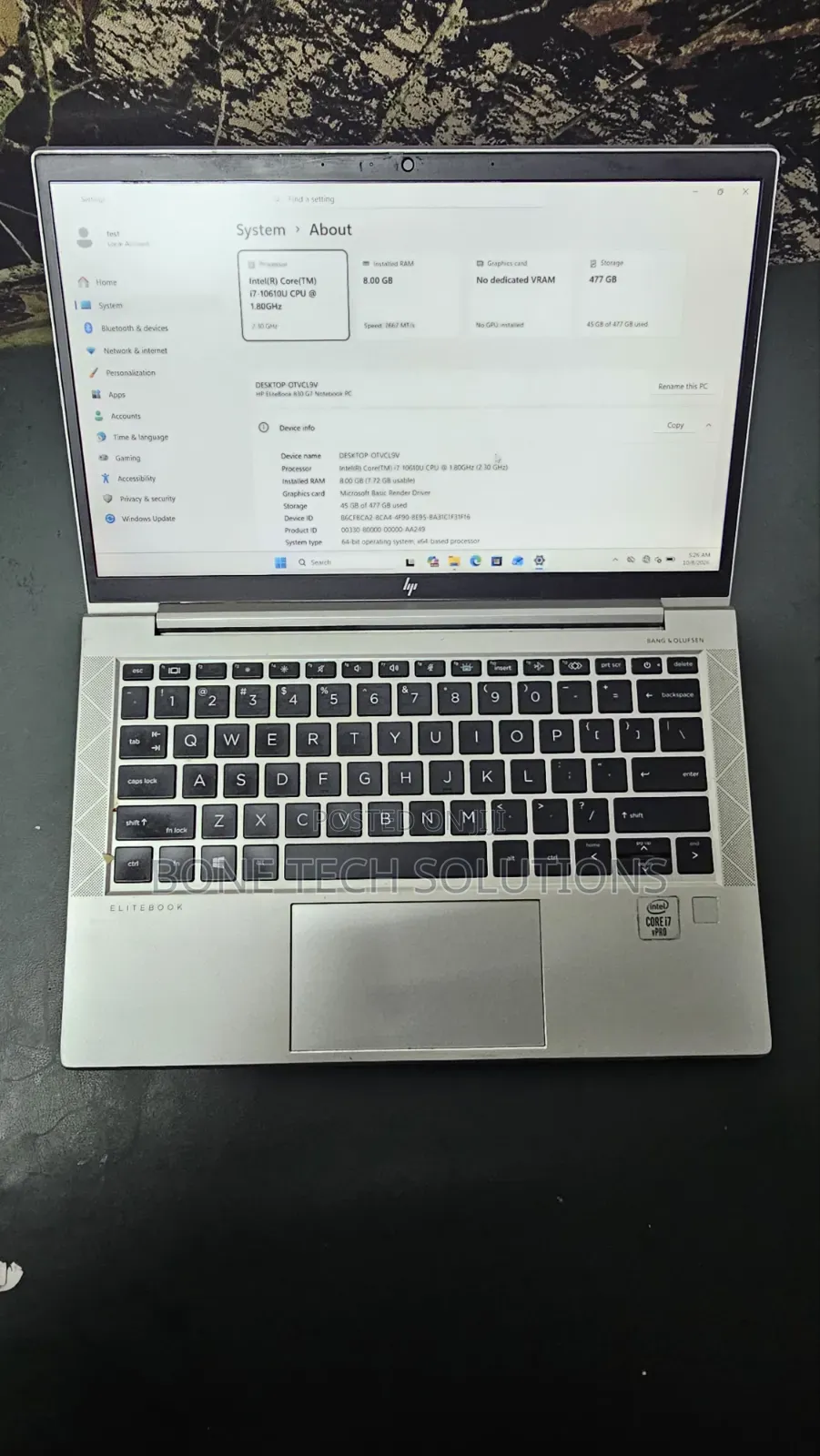 Laptop HP EliteBook 830 G7 8GB Intel Core i7 SSD 512GB