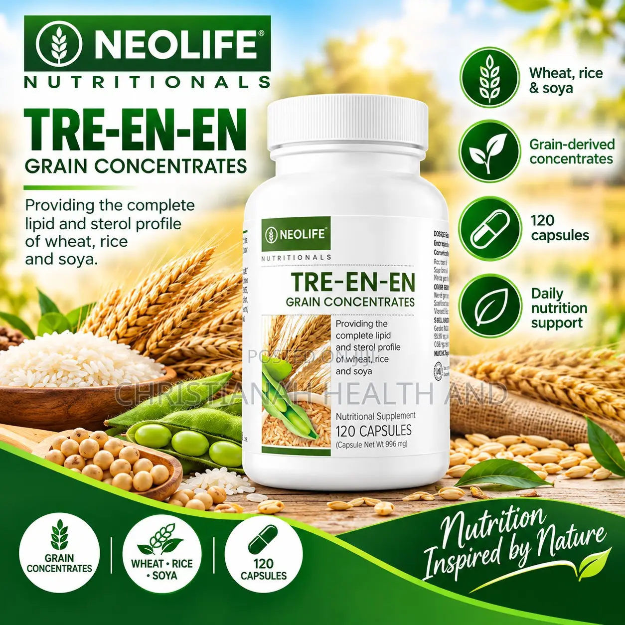 Tre en en 120 Capsules Treenen Grain Concentrates for Cell Nutrition