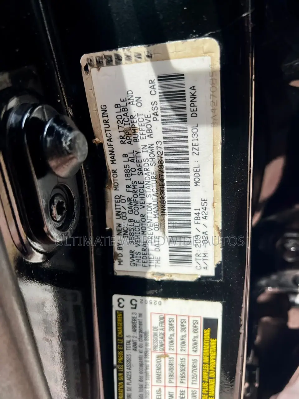 Toyota Corolla LE 2006 Black