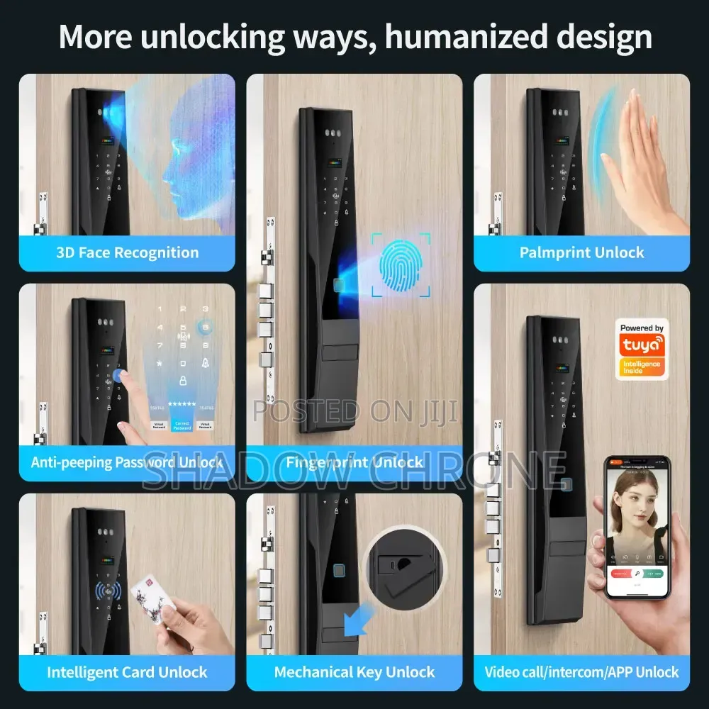 Touchless 3D Face & Palm Smart Lock With Intercom
