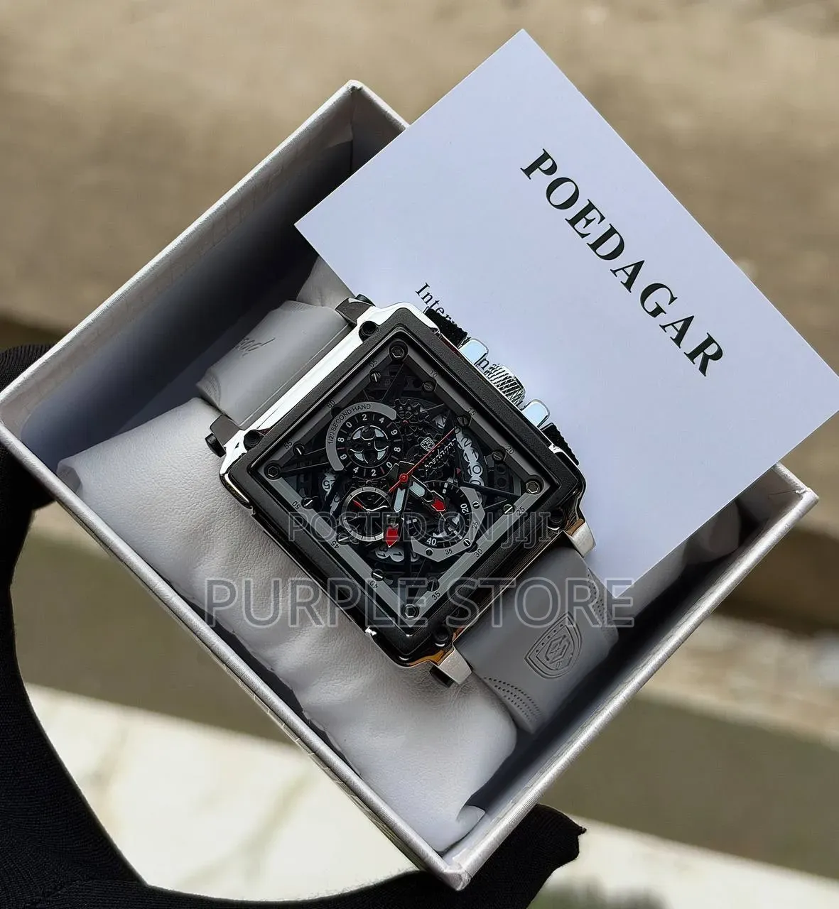 Poedagar Chronograph Quality Silicone Strap Wristwatches