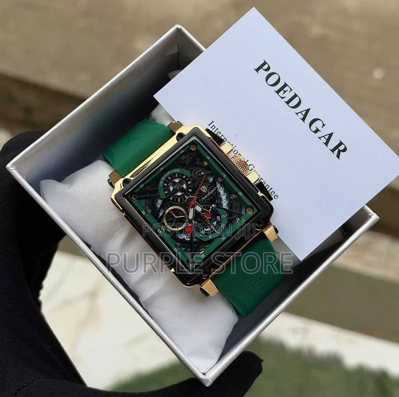 Poedagar Chronograph Quality Silicone Strap Wristwatches