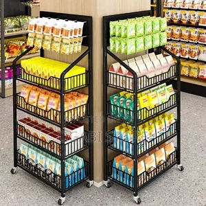 5 Layer Supermarket Display Rack With Wheels