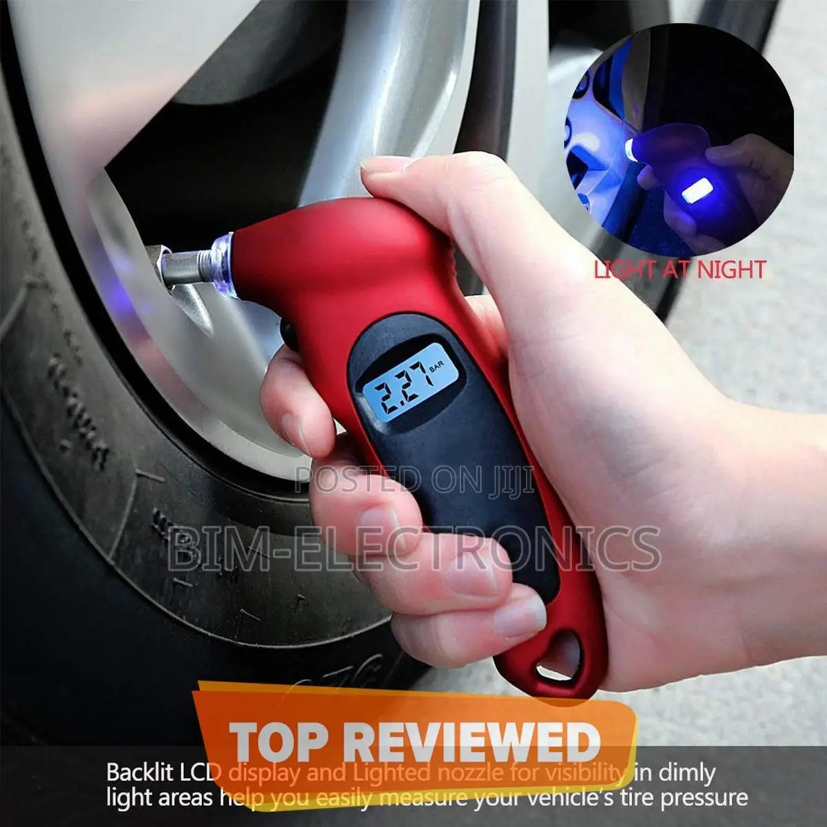 Digital Tyre Gauge-Red