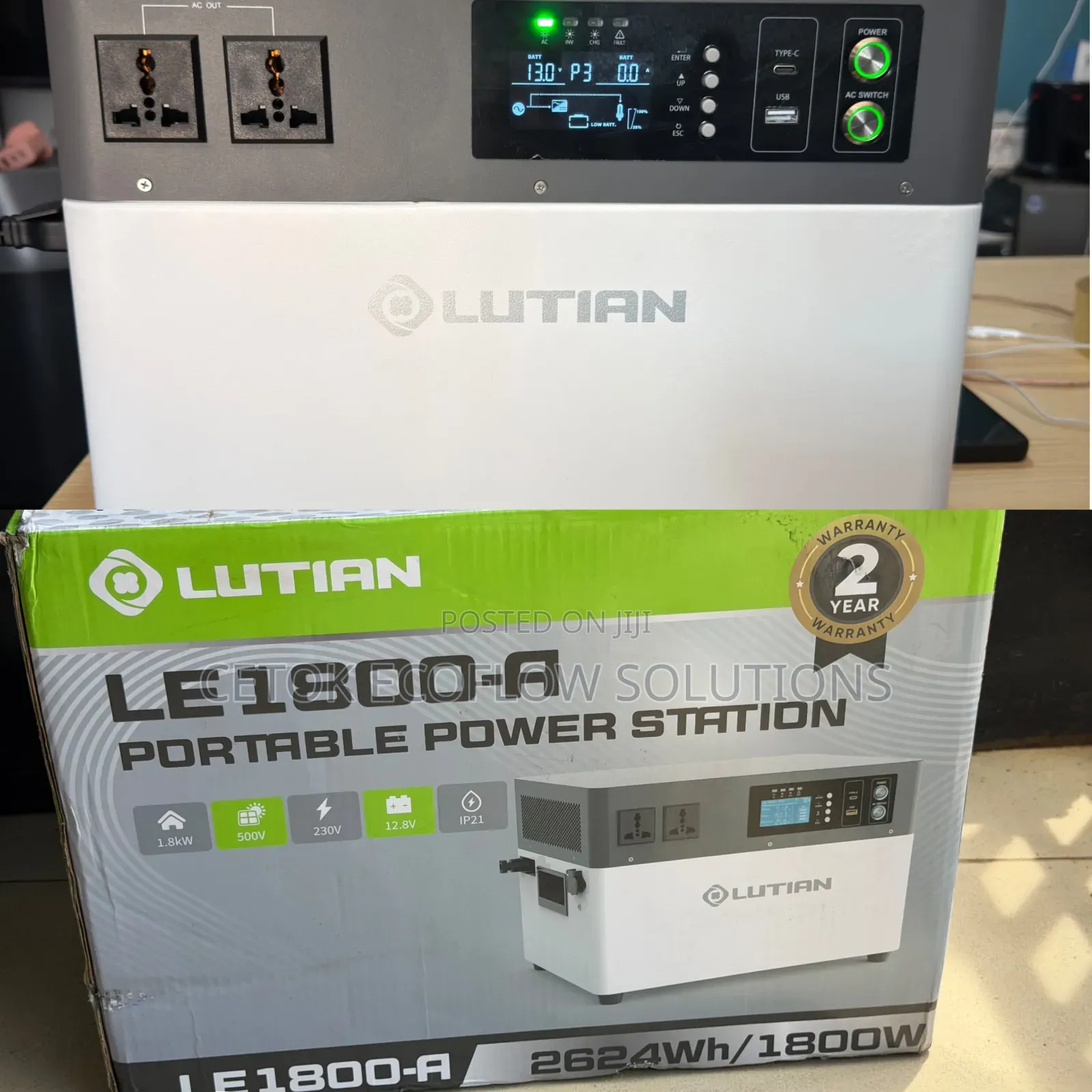 Lutian LE1800-A 1,800W(1.8kVa) 2.6kWh Solar Generator Power Station