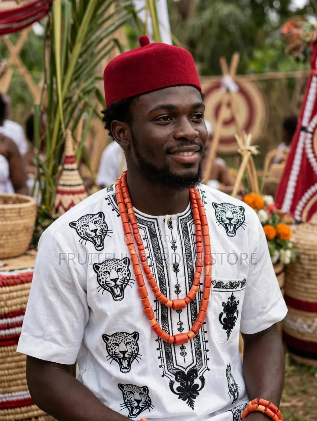 Okpu Odo / Igbo Traditional Red Cap