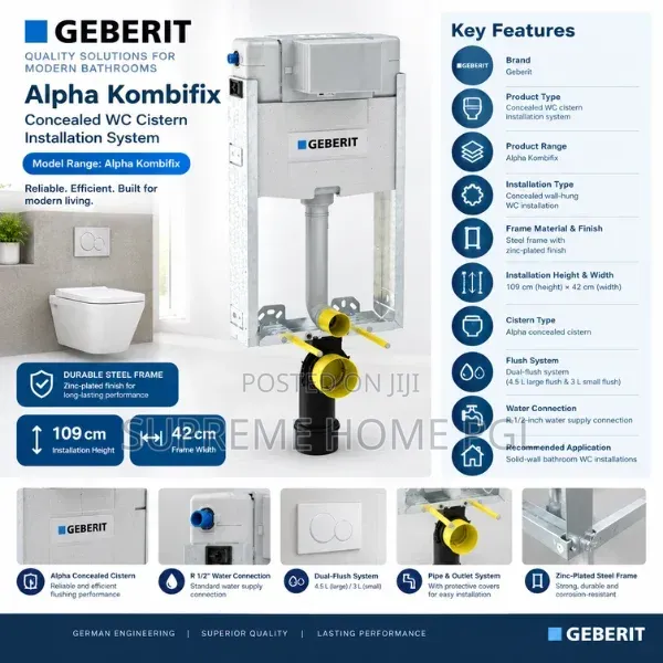 High Quality Geberit Alpha Kombifix