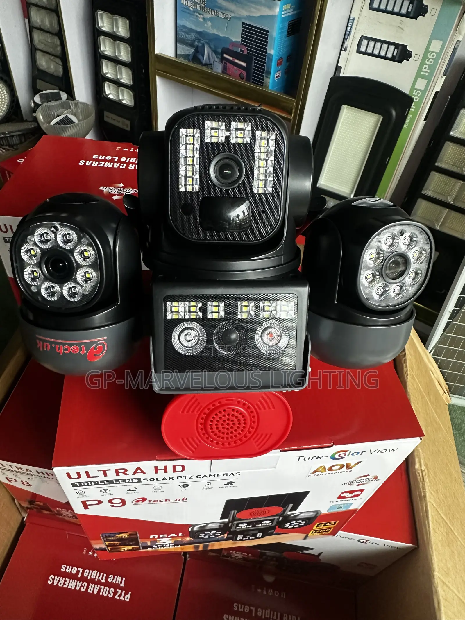 Triple Lens Solar Camera PTZ Ai Alarm 4G