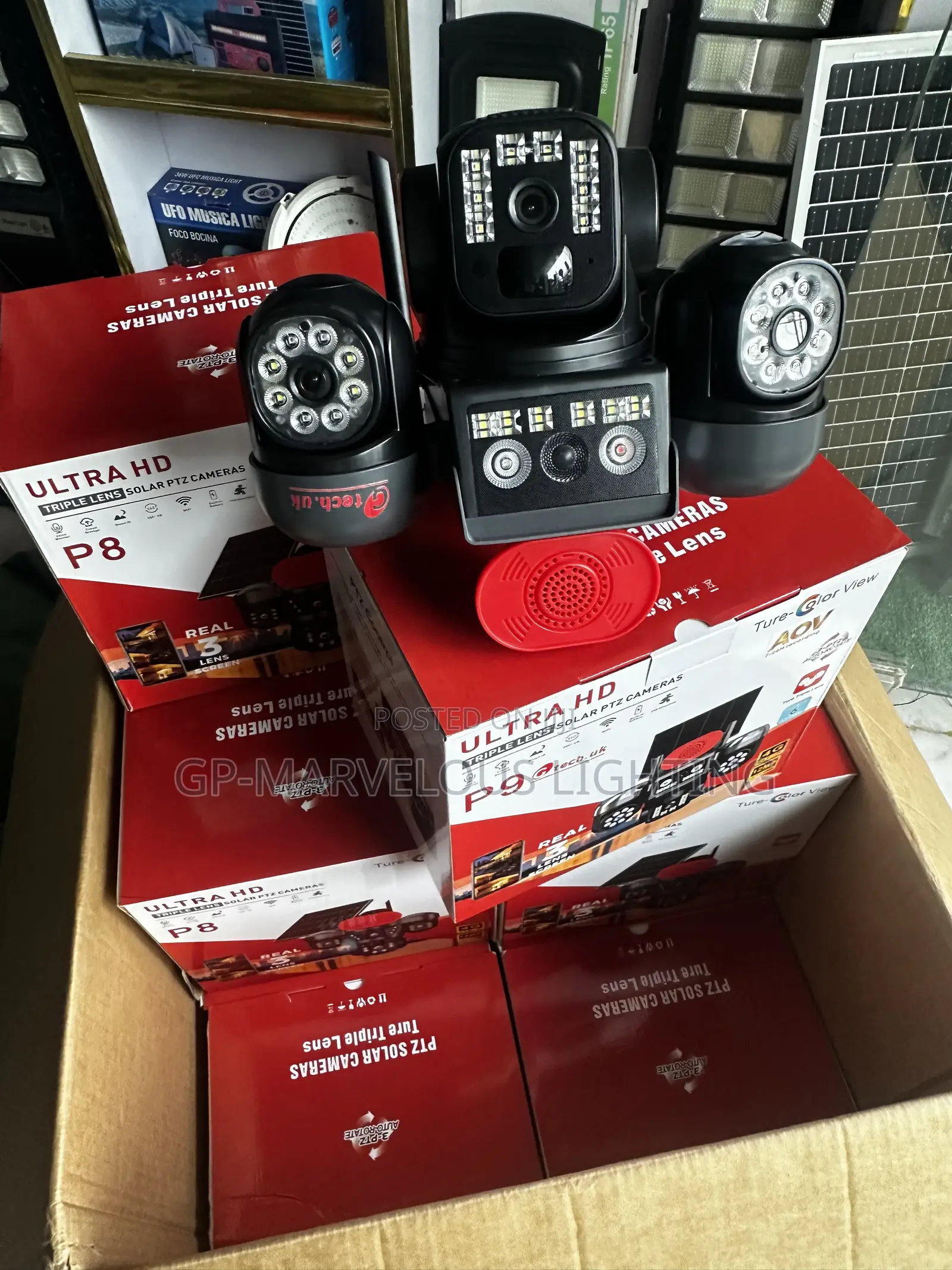 Triple Lens Solar Camera PTZ Ai Alarm 4G