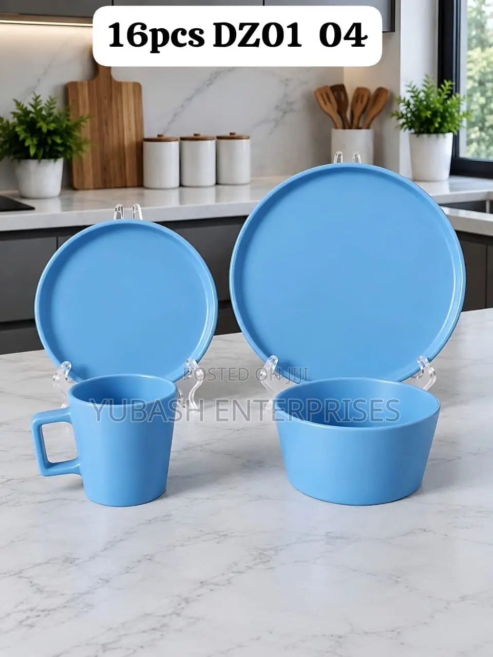 16pcs Dinner Sets Blue Color